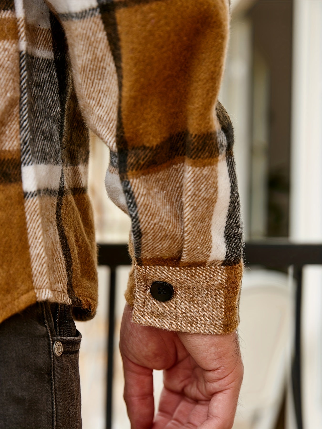 Men's Casual Flannel Shirt Coat - Solid Color Lapel Button-Up with Chest Pocket, Machine Washable Non-Stretch Fabric, Regular Fit Autumn Winter Outerwear, Autumn Apparel, Flannel, Long Sleeve Button Casual Shirt