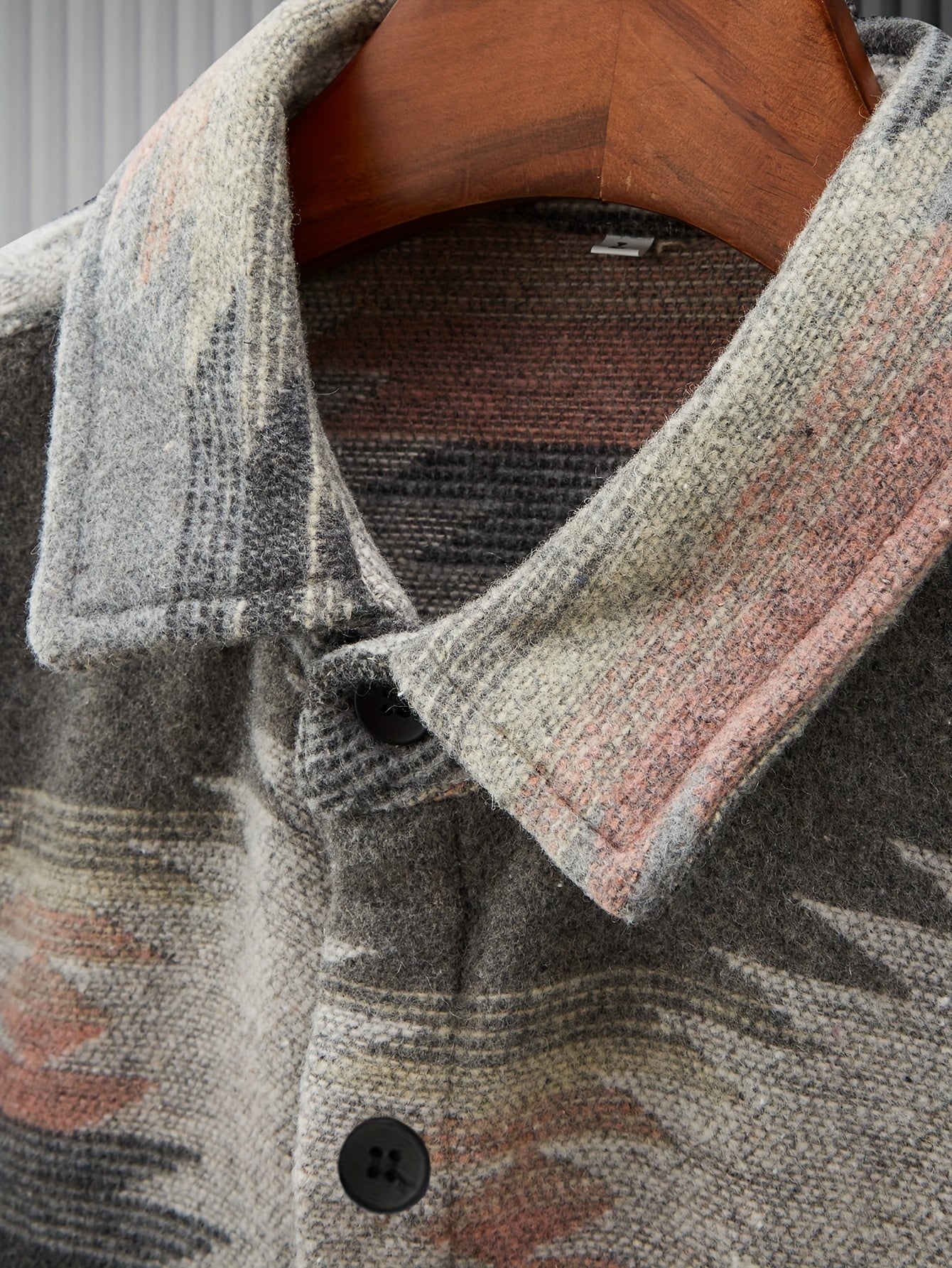 Various Pattern Men's Casual Long Sleeve Lapel Shirt, Men's Thick Outwear For Fall Winter