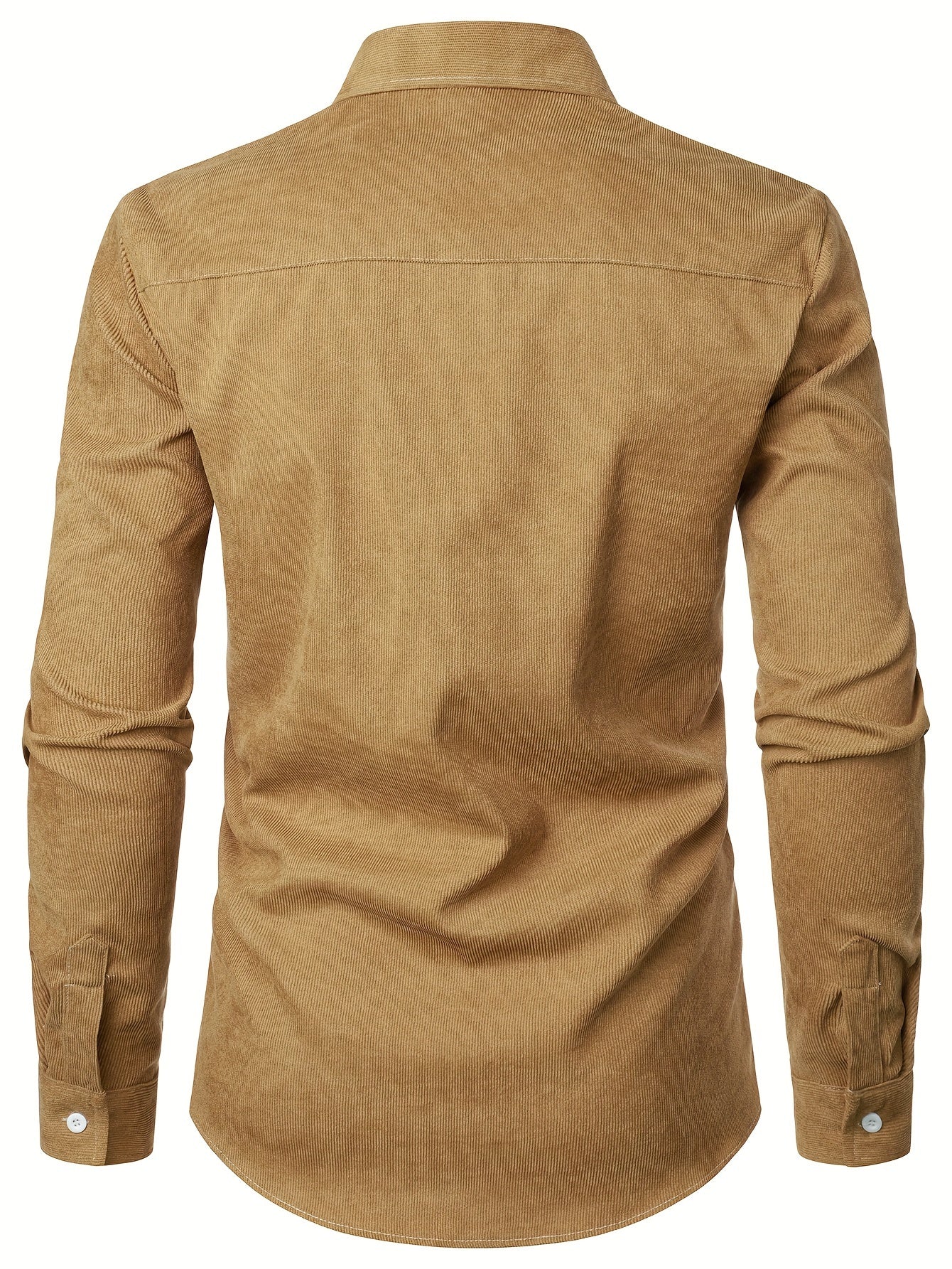 Men's Lapel Shirt, Casual Button Up Long Sleeve Shirt For Summer Fall Business