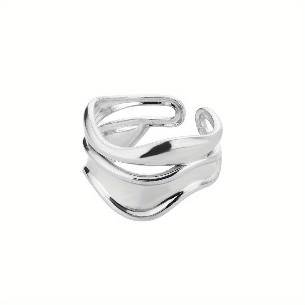 Modern Ring with Gold-tone