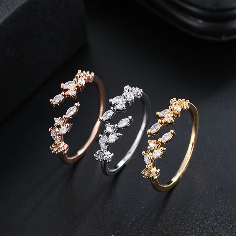 Evening 1-Piece Ring Set with Gold-tone