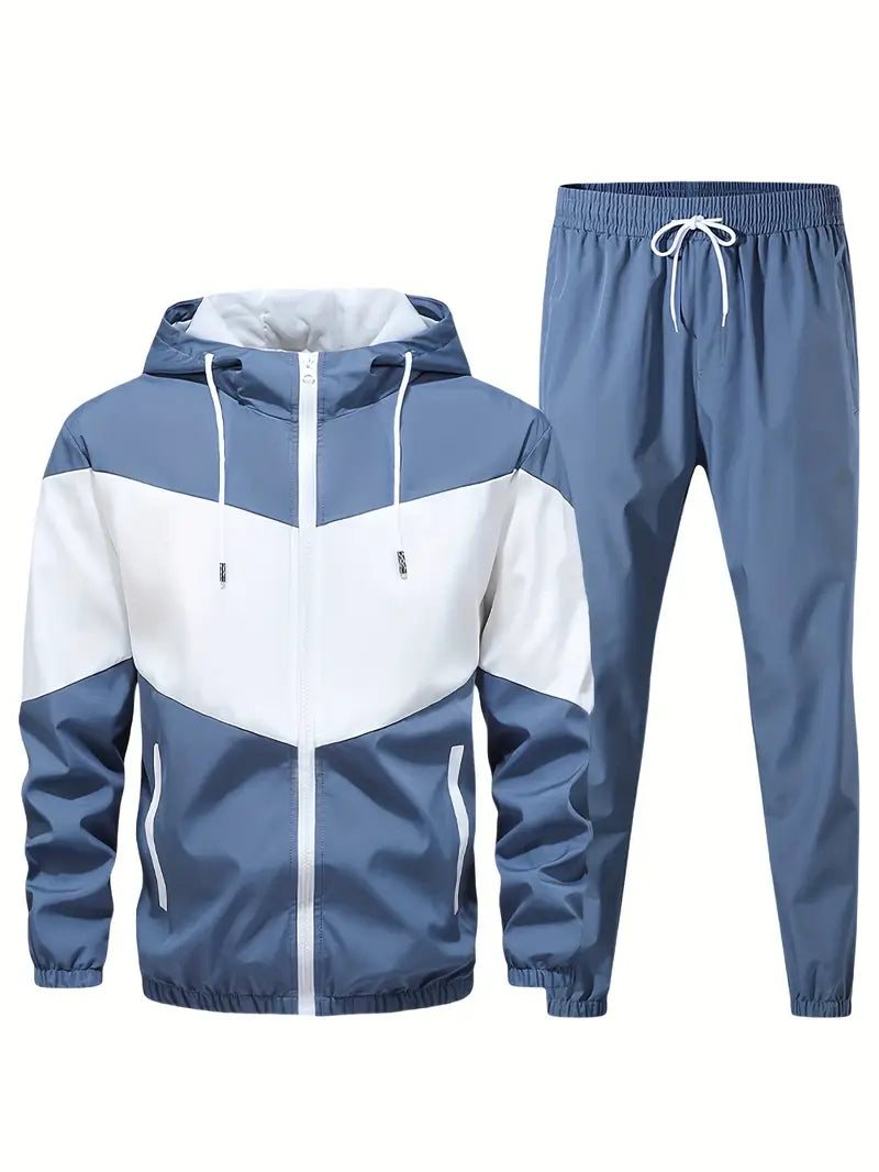 Polyester Hooded Zip 2-Piece Jacket