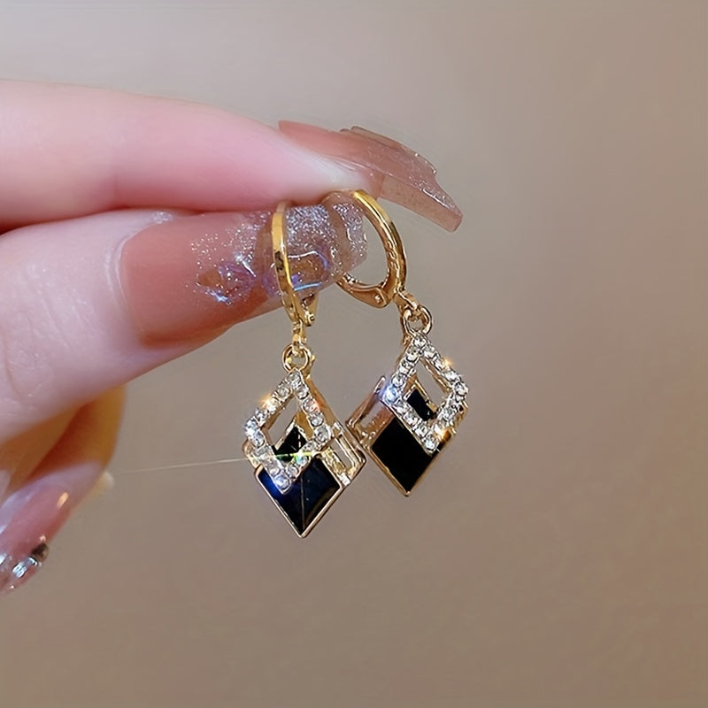 Modern Earrings with Gold-tone
