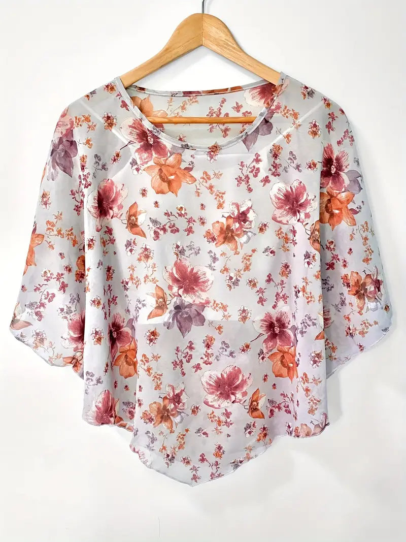 Floral Polyester Sweater New Yi Bamboo