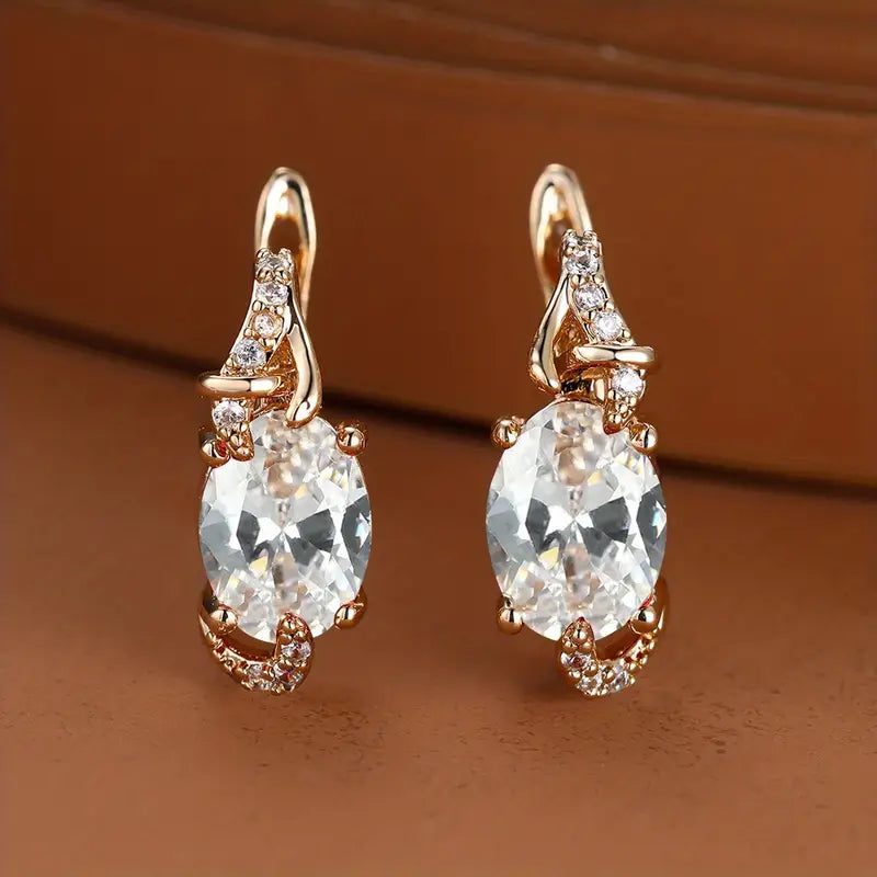 Timeless Earrings with Gold-tone