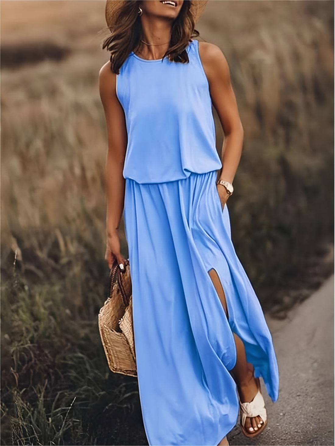 SLEEVELESS MAXI DRESS