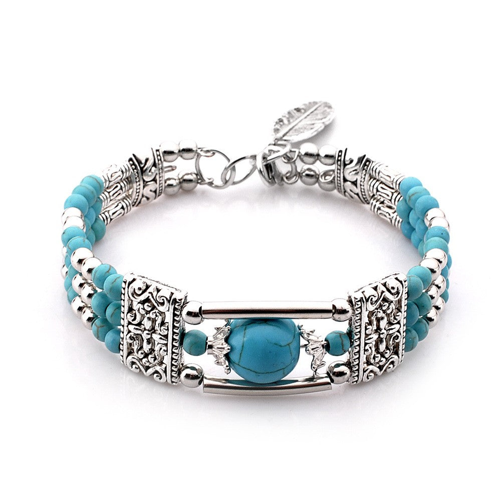 Boho Bracelet with Silver-tone