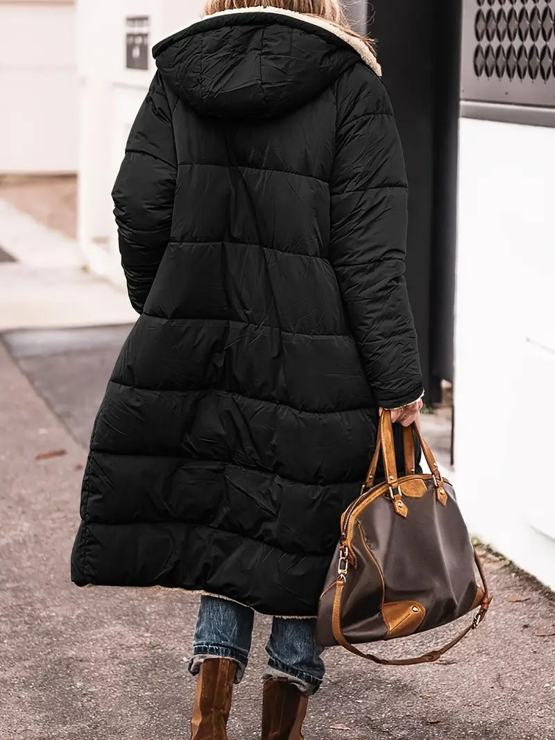 Fleece Long Knee-Length Jacket