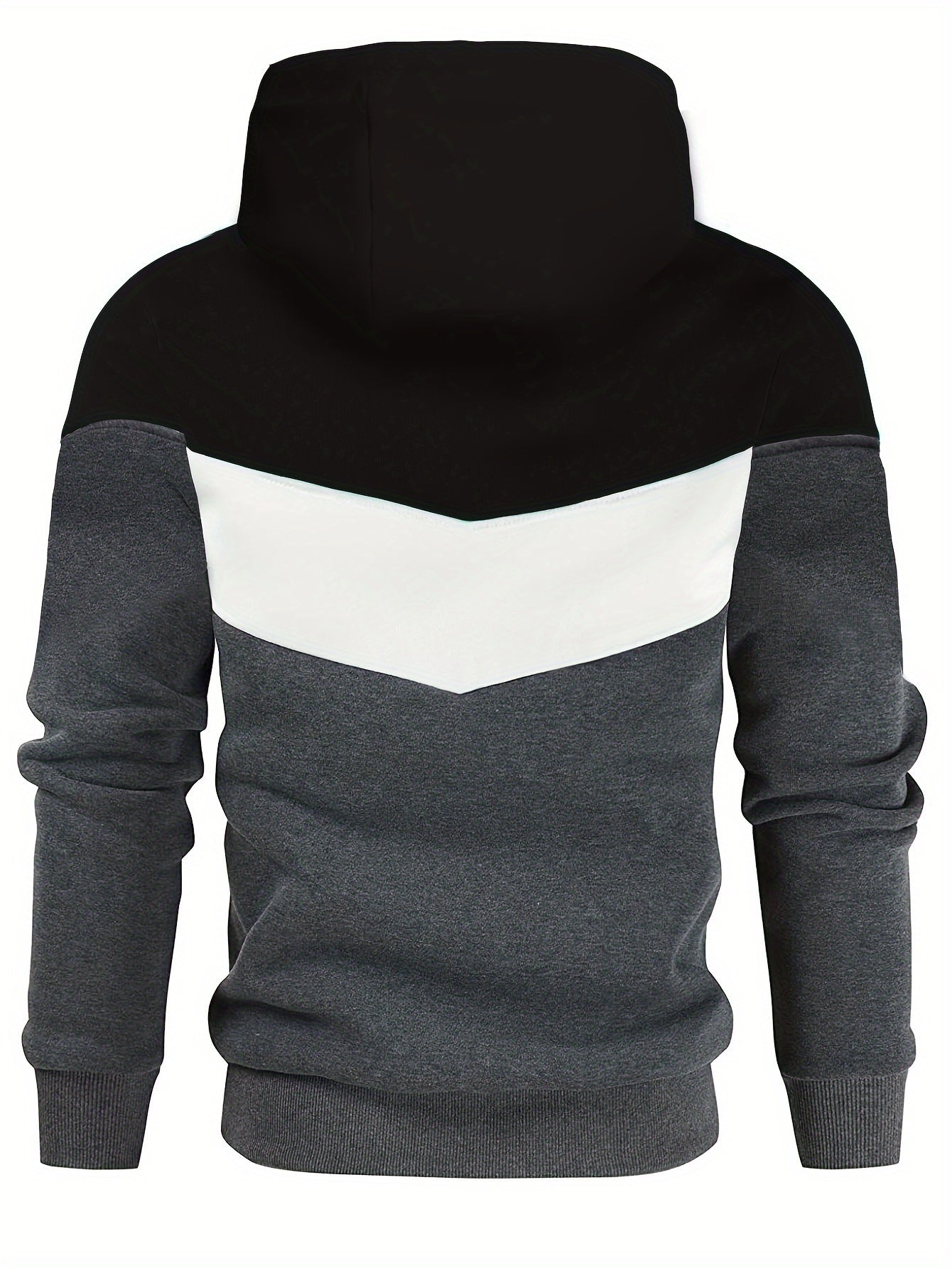 Color Block Hoodie, Cool Hoodies For Men, Men's Casual Classic Design Pullover Hooded Sweatshirt With Kangaroo Pocket Streetwear For Winter Fall, As Gift