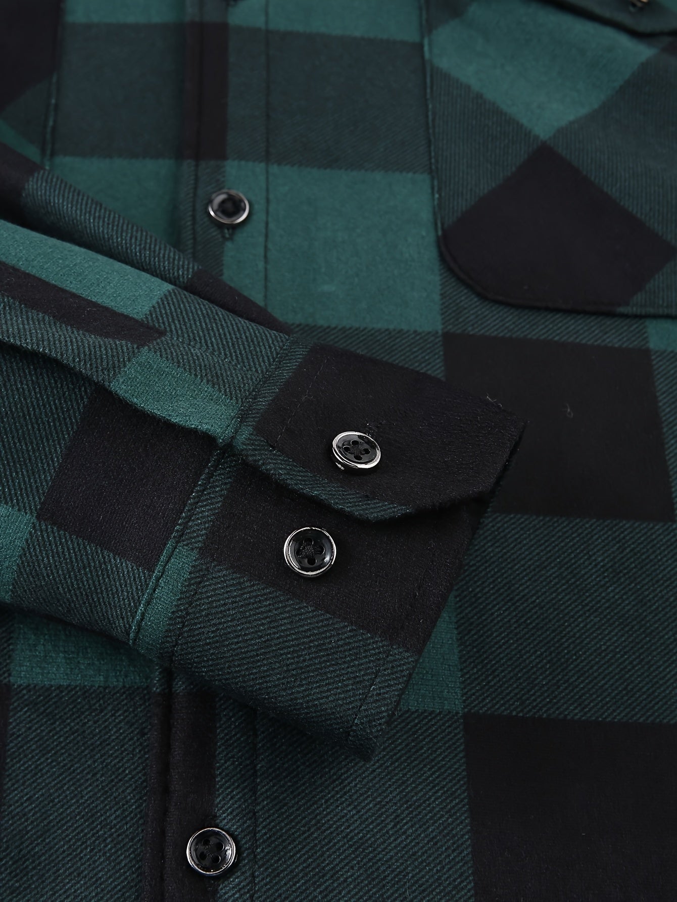 Men's Fleece-Lined Hoodie - Casual & Sporty, Plaid Pullover with Button Detail, Long Sleeve, Loose Fit for Fall/Winter