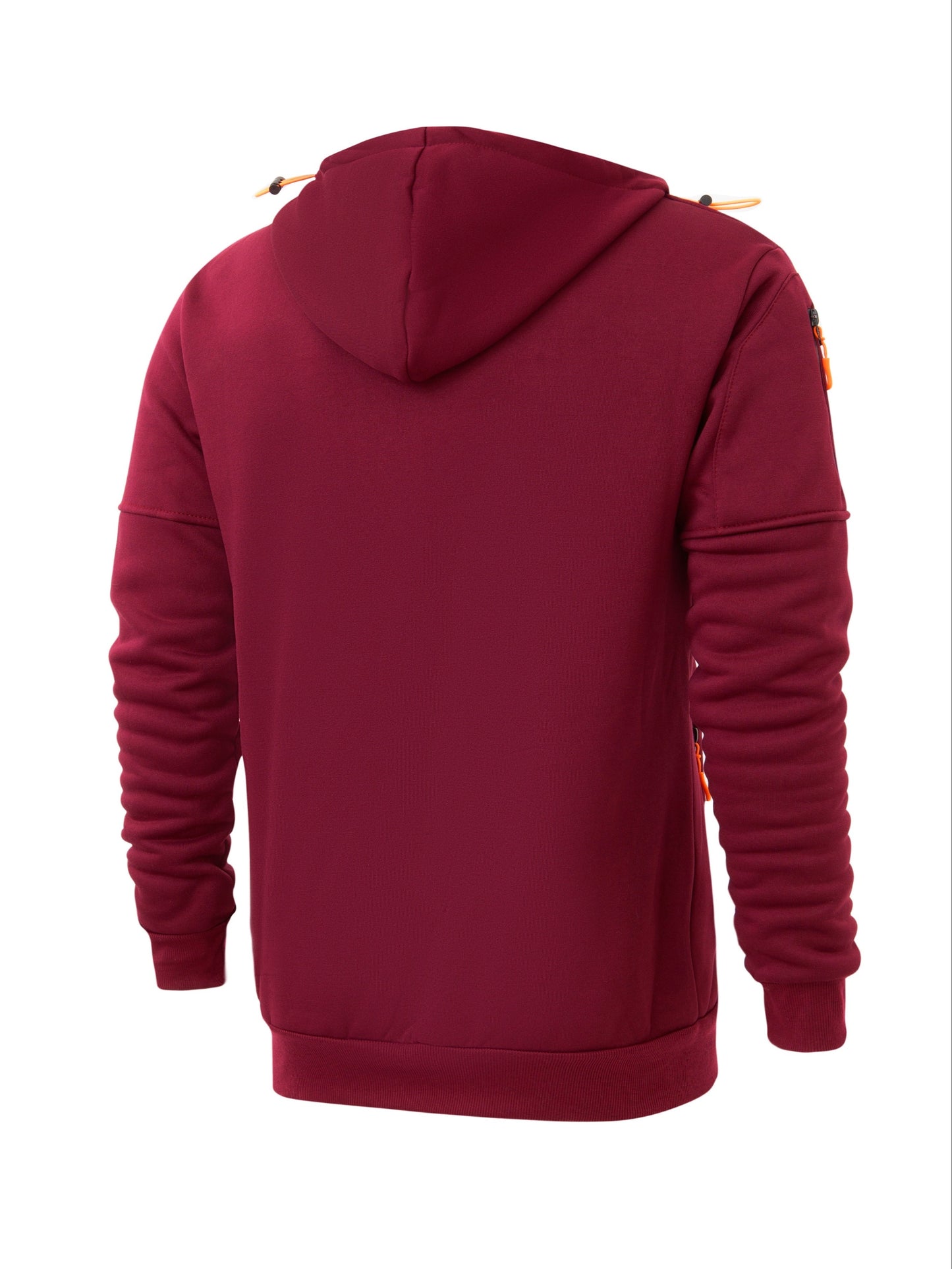 Men'S Heavyweight Hooded Jacket - Full-Zip Front Closure, Hooded Sportswear Coat for Gym, Running, Casual Outfits - Machine Washable Outerwear for Fall/Winter - Available in Black/Gray/Blue/Red/ - Ideal for Everyday & Formal Events,