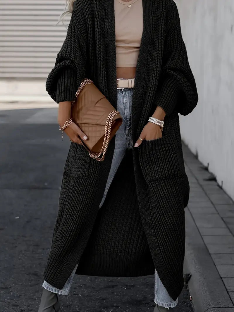 Long V-Neck Cardigan