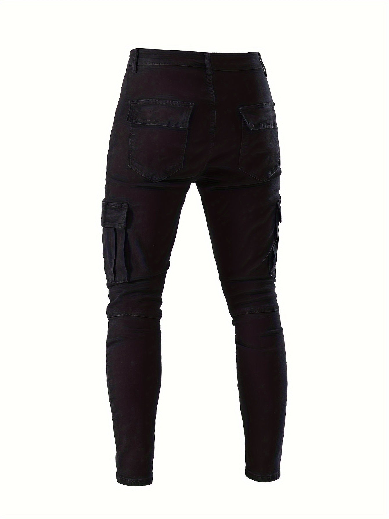 Men's Skinny Jeans - Stretch Work Pants with Slim Fit, All-Season Stretch Denim for Casual & Formal Outfits - Non-See-Through Streetwear Trousers, Versatile Clothing, Contemporary Fashion, Durable Fabric, Stylish Bottoms, Urban Style