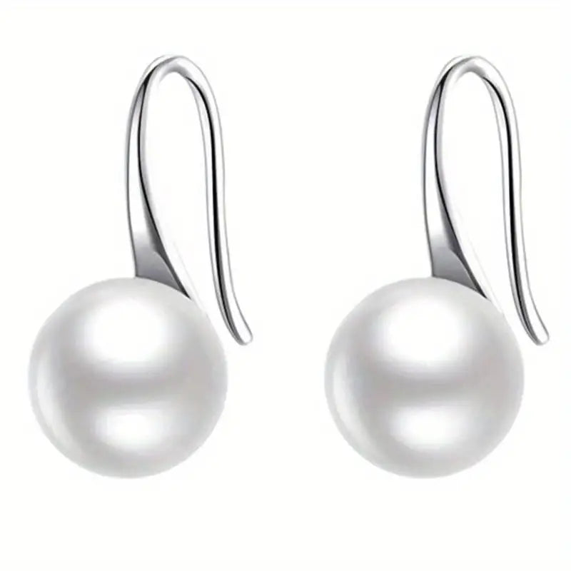 Timeless Earrings with Pearl-inspired