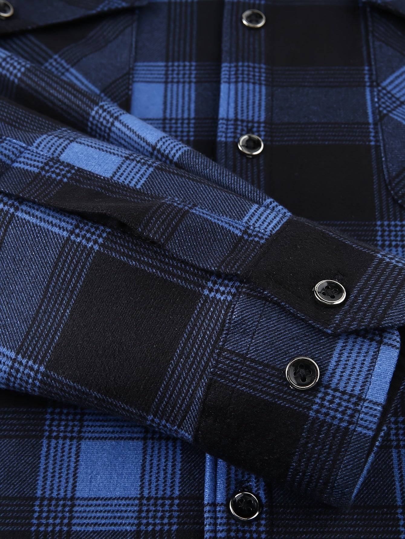 Men's Fleece-Lined Hoodie - Casual & Sporty, Plaid Pullover with Button Detail, Long Sleeve, Loose Fit for Fall/Winter