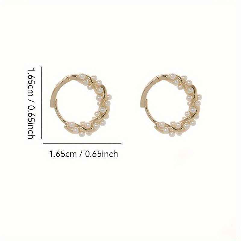 Modern Earrings with Pearl-inspired