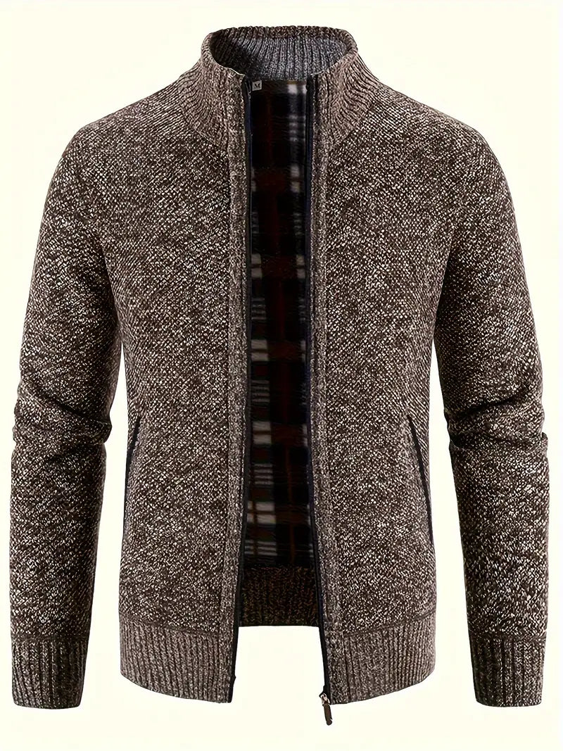 Polyester Knit Zip Sweater