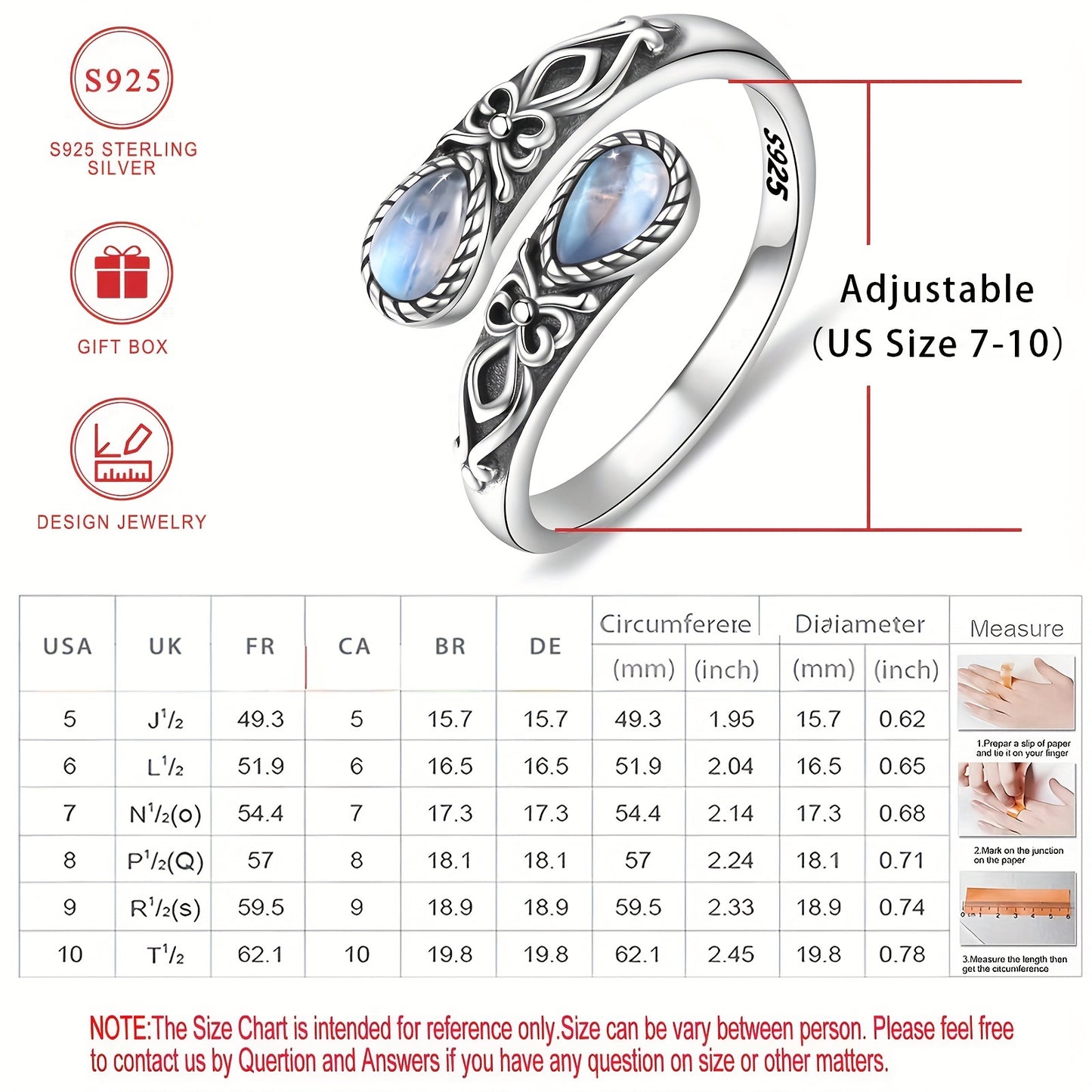 Boho Ring with Silver-tone