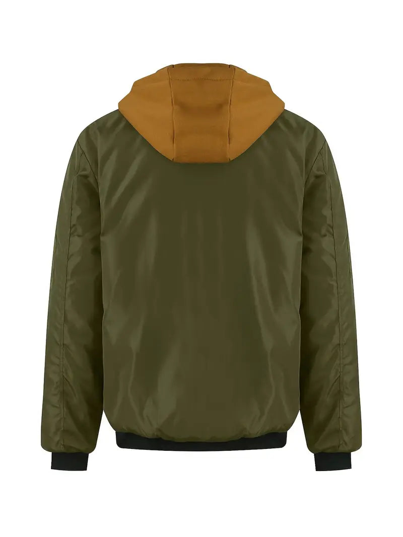 Polyester Hooded Zip Long Sleeve Jacket