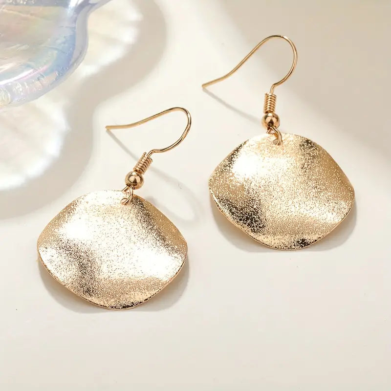 Modern Earrings with Gold-tone