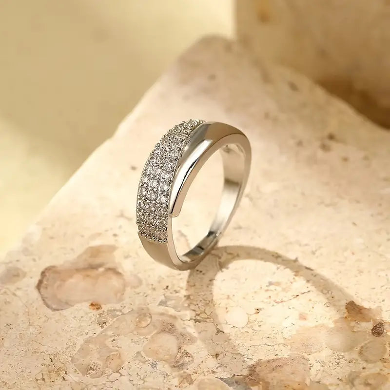 Evening Ring with Gold-tone