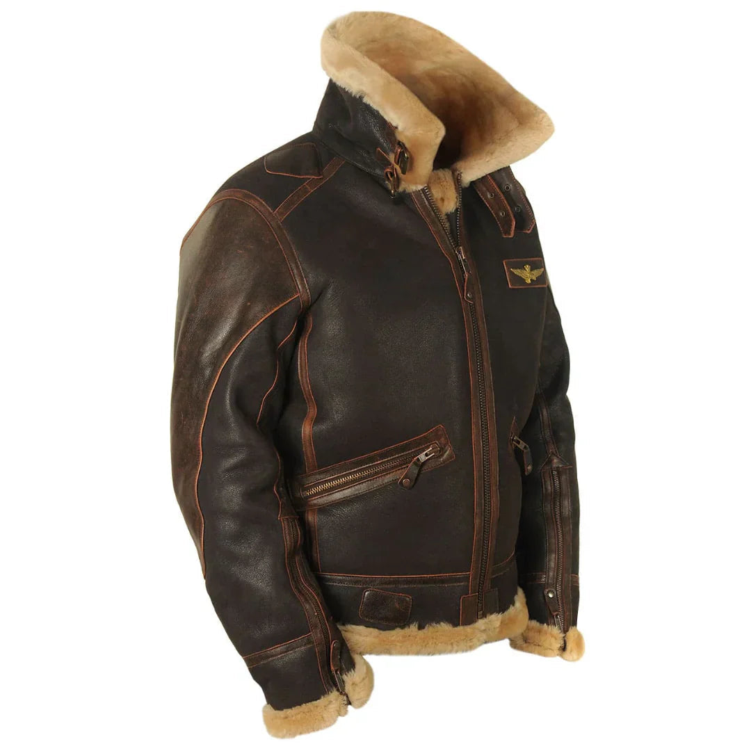 ANDREI I FLEECE-LINED LEATHER JACKET