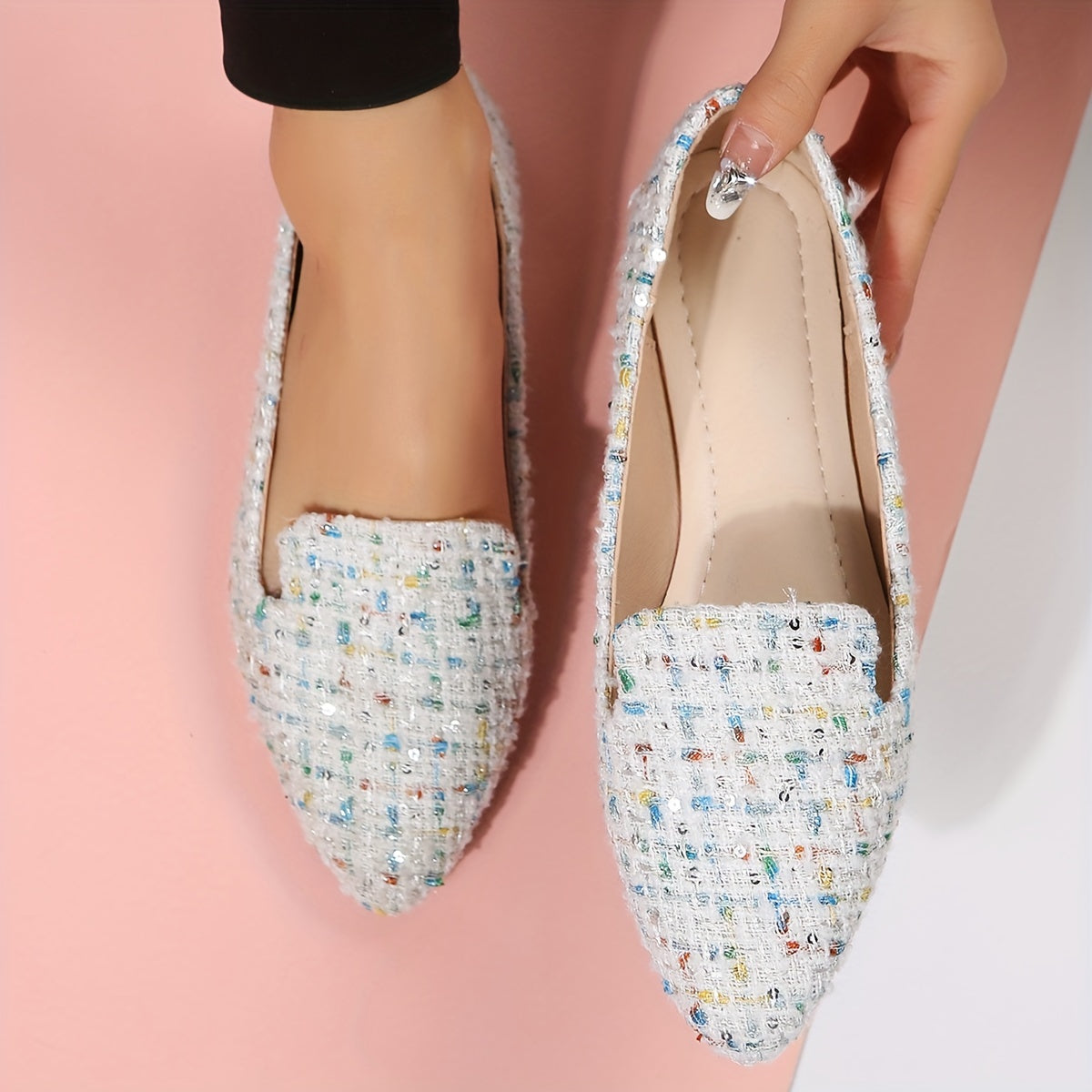 Timeless Plaid Flats with Slip-On