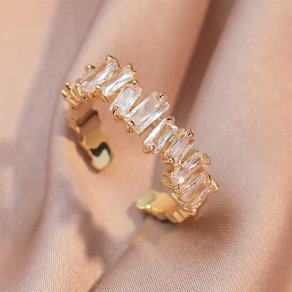 Modern Ring with Gold-tone