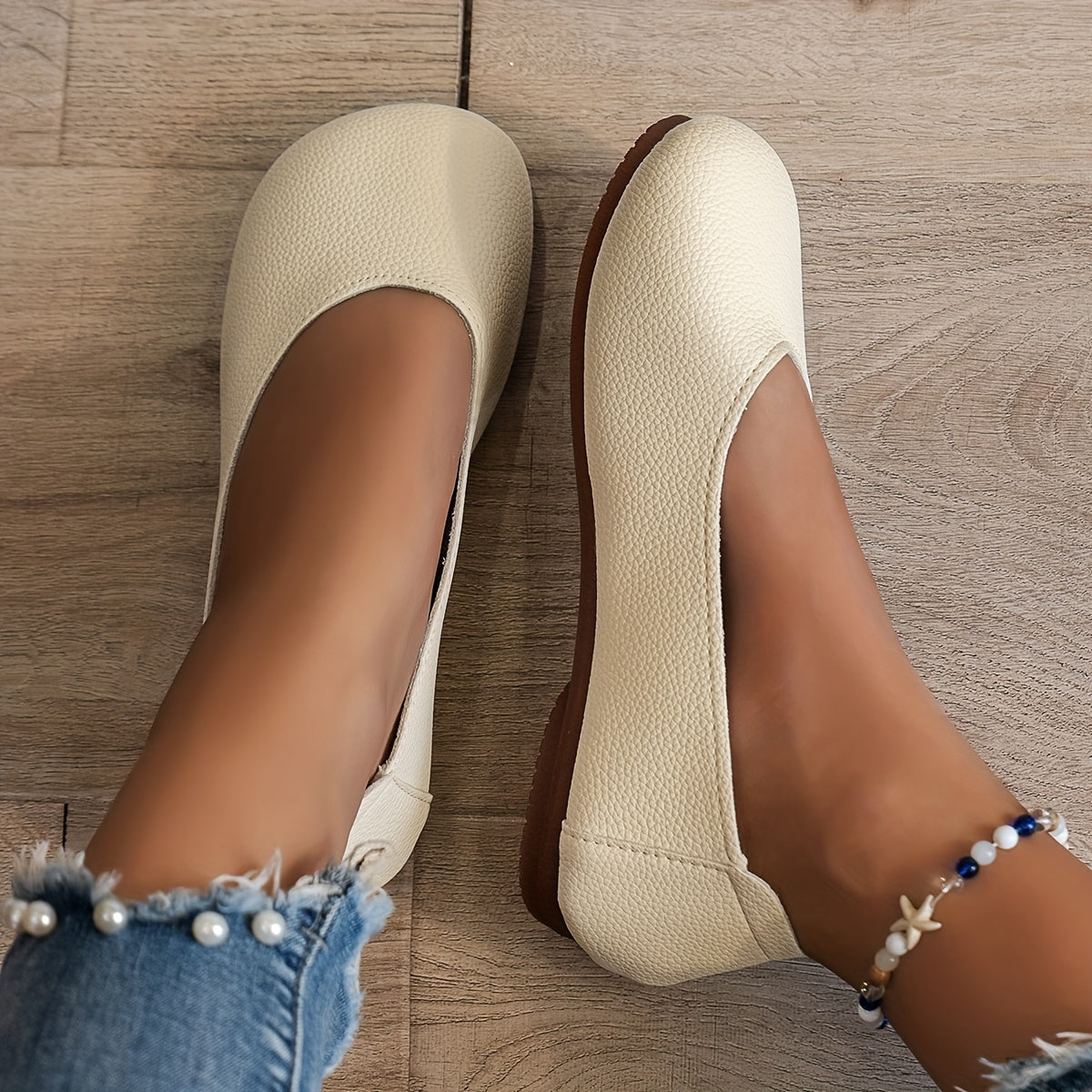Elegant Black Vegan Leather Heels with Slip-On