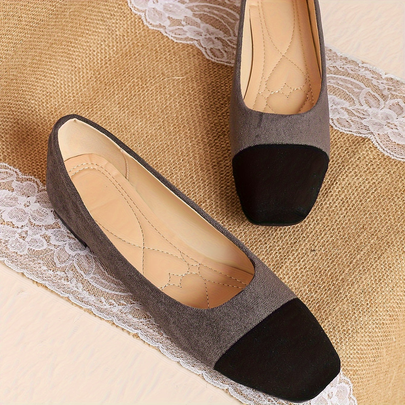 Timeless Colorblock Faux Suede Wedge Sandals with Wedge