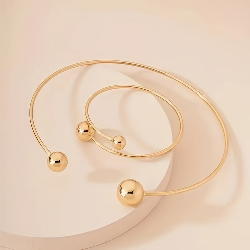 Timeless 2-Piece Bracelet Set with Polished finish