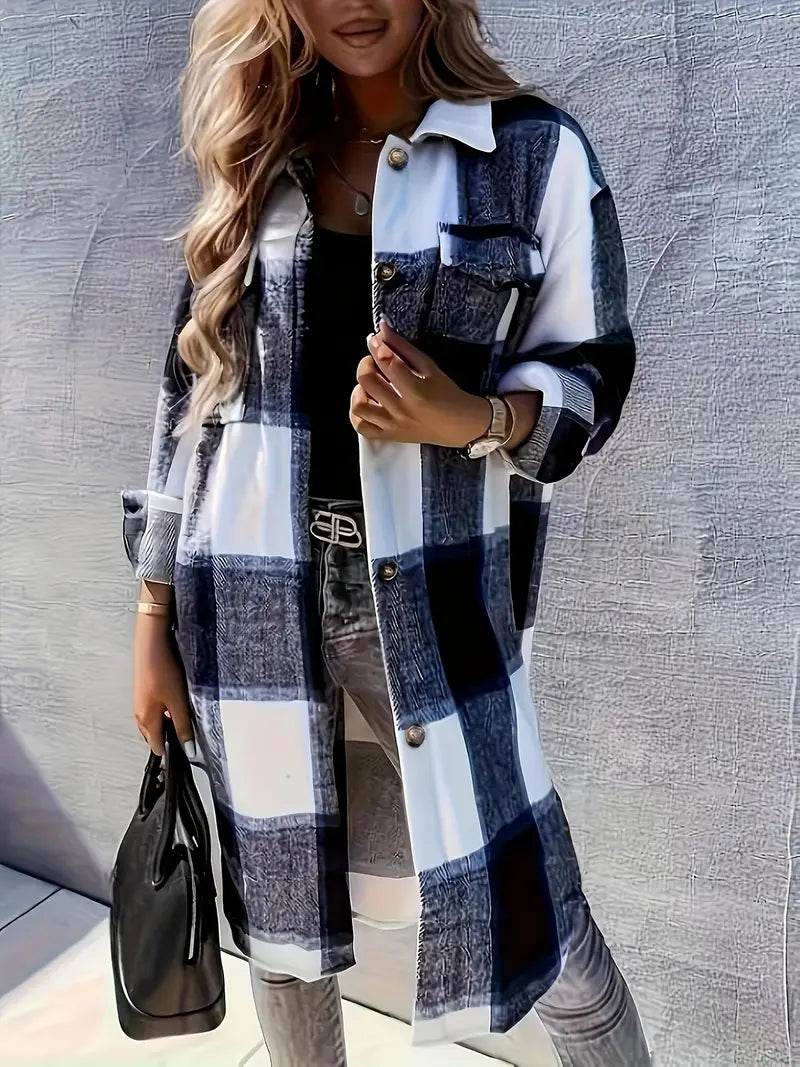Plaid Long Jacket