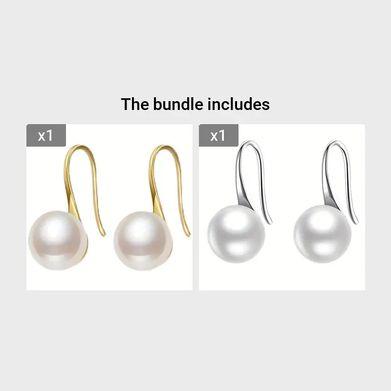 Timeless Earrings with Pearl-inspired