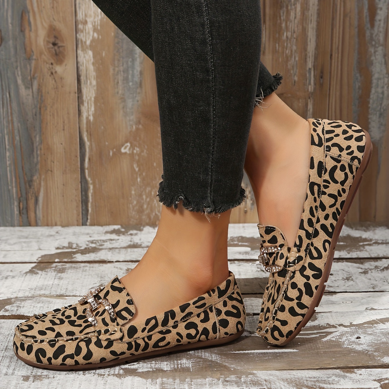 Timeless Red Leopard Flats with Slip-On