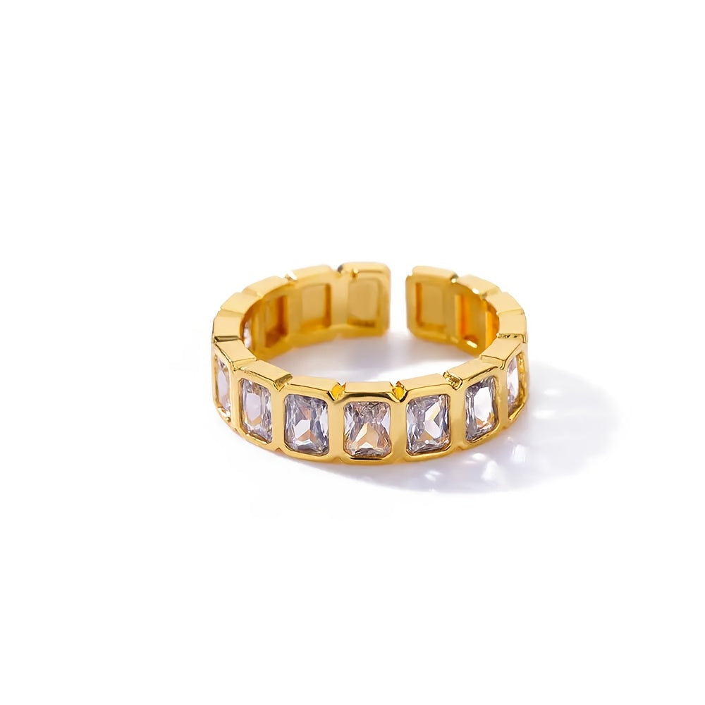 Modern Ring with Gold-tone