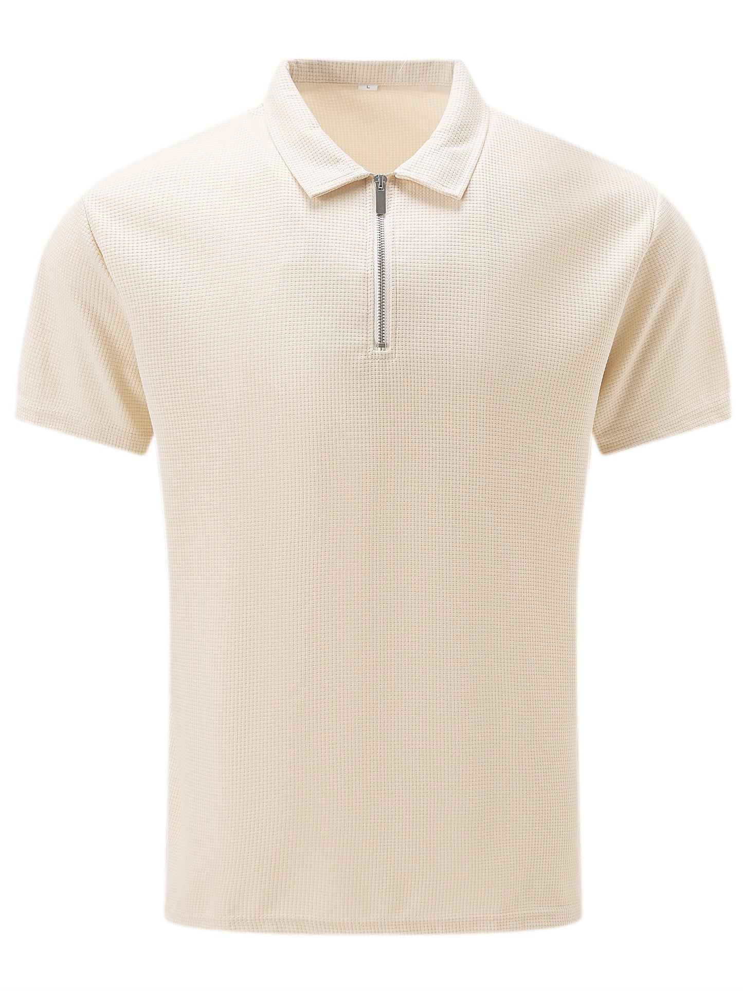 Men's Solid Short Sleeve Zipper Shirt, Casual Male Shirt For Summer Outdoor, Gift For Men