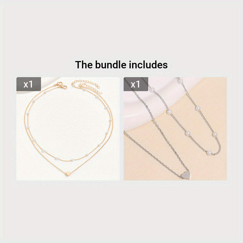 Modern Necklace with Pearl-inspired