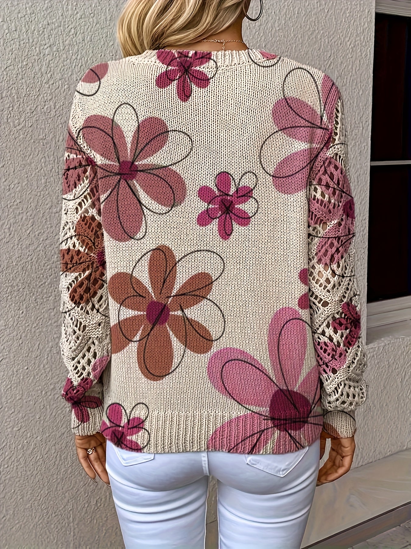 Women'S Elegant V-Neck Sweater - All-Season Long Sleeve Pullover Sweater in Beige, Brown, Pink, Black, White, Gray - Office, Party, Everyday Chic Sweater for Women - Year-Round Wardrobe Essential, Office Attire, Bohemian Style, Comfortable Fit
