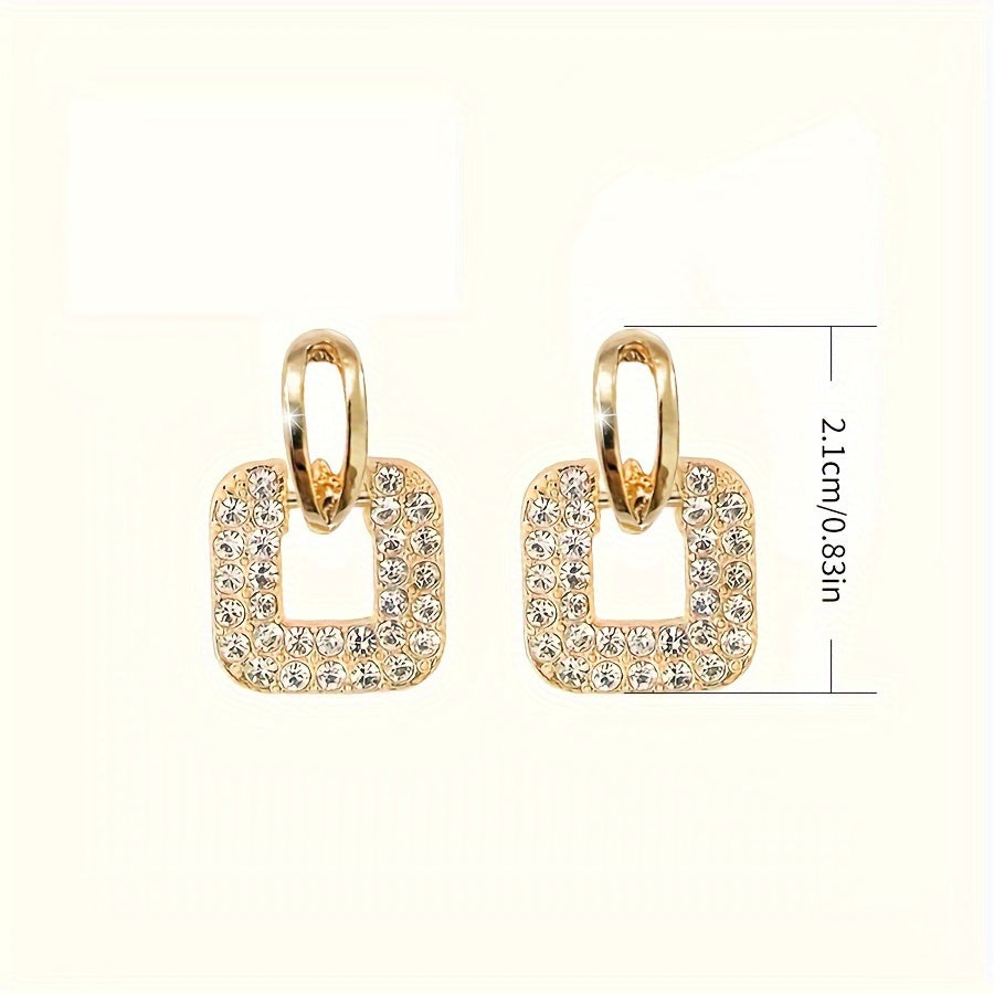 Modern Earrings with Gold-tone