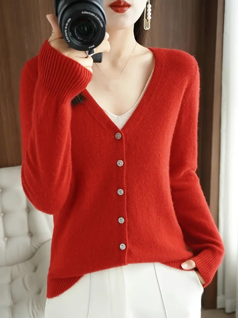 Viscose V-Neck Coat