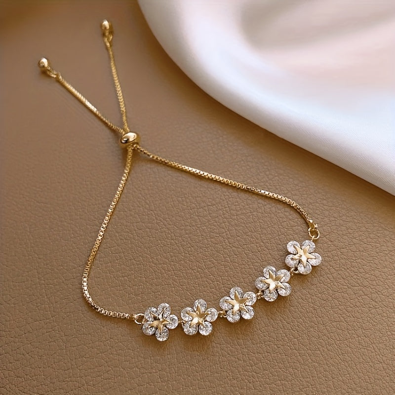 Boho Necklace with Gold-tone