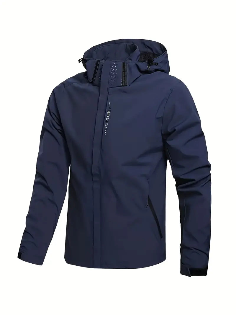 Polyester Hooded Zip Long Sleeve Jacket