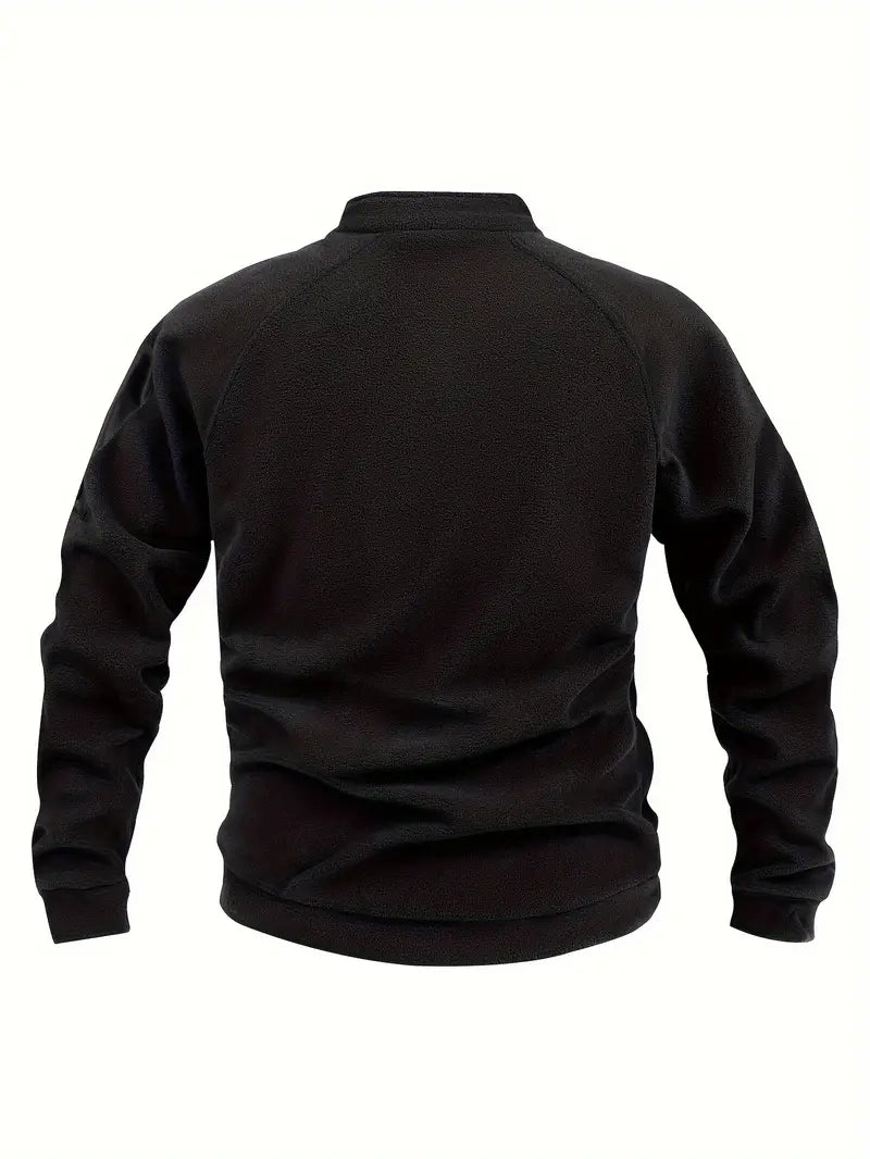 Fleece Polyester Knit Hooded Zip Hoodie