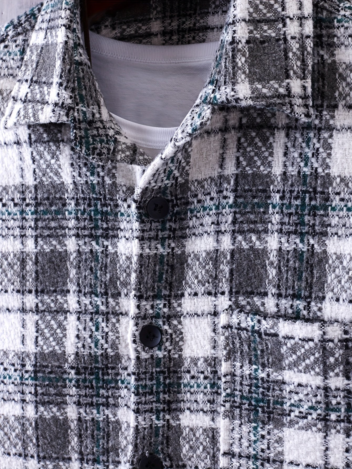 Various Pattern Men's Casual Long Sleeve Lapel Shirt, Men's Thick Outwear For Fall Winter