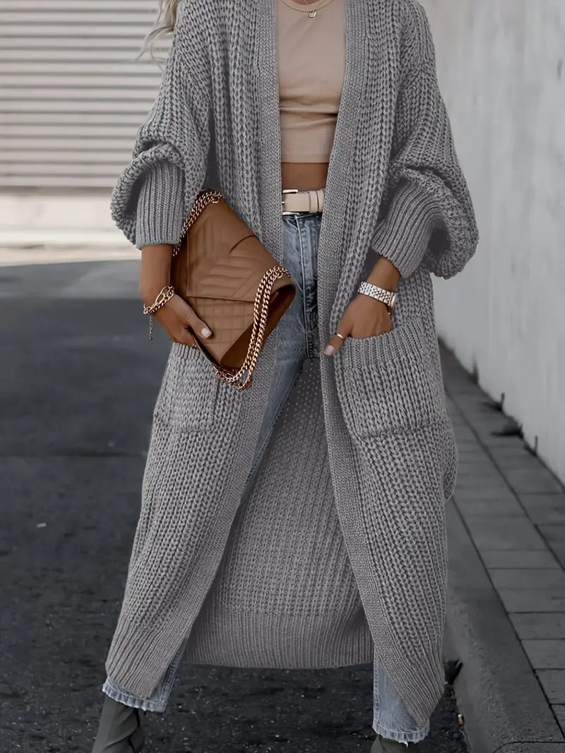 Long V-Neck Cardigan