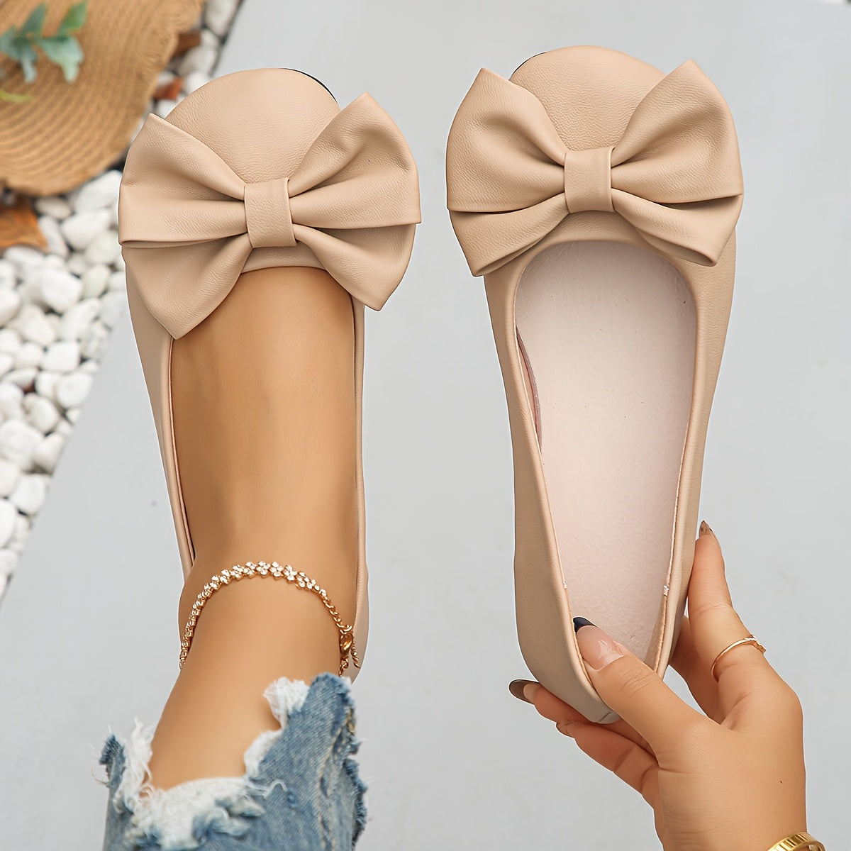 Elegant Tan Heels with Slip-On