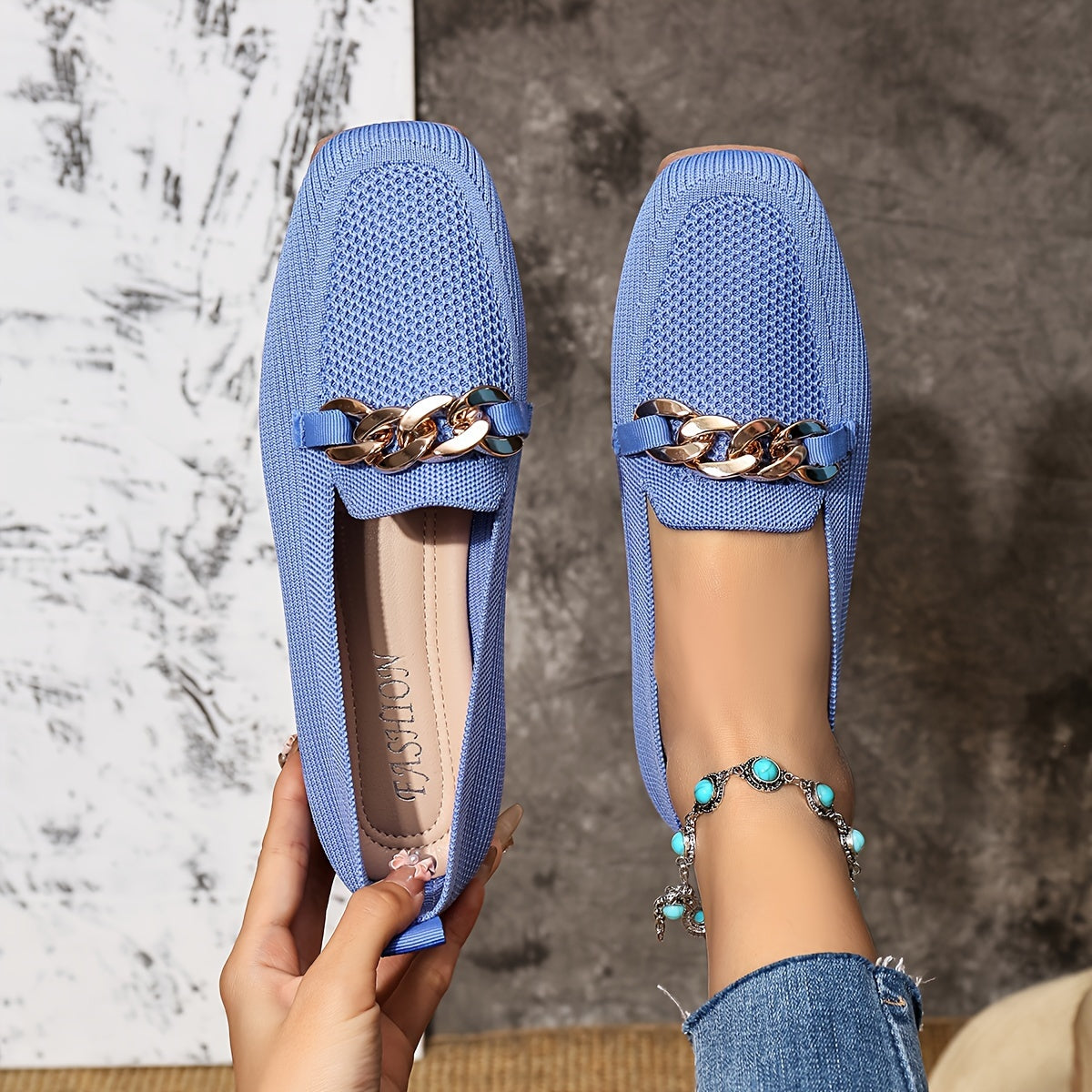 Timeless Knit Flats with Slip-On