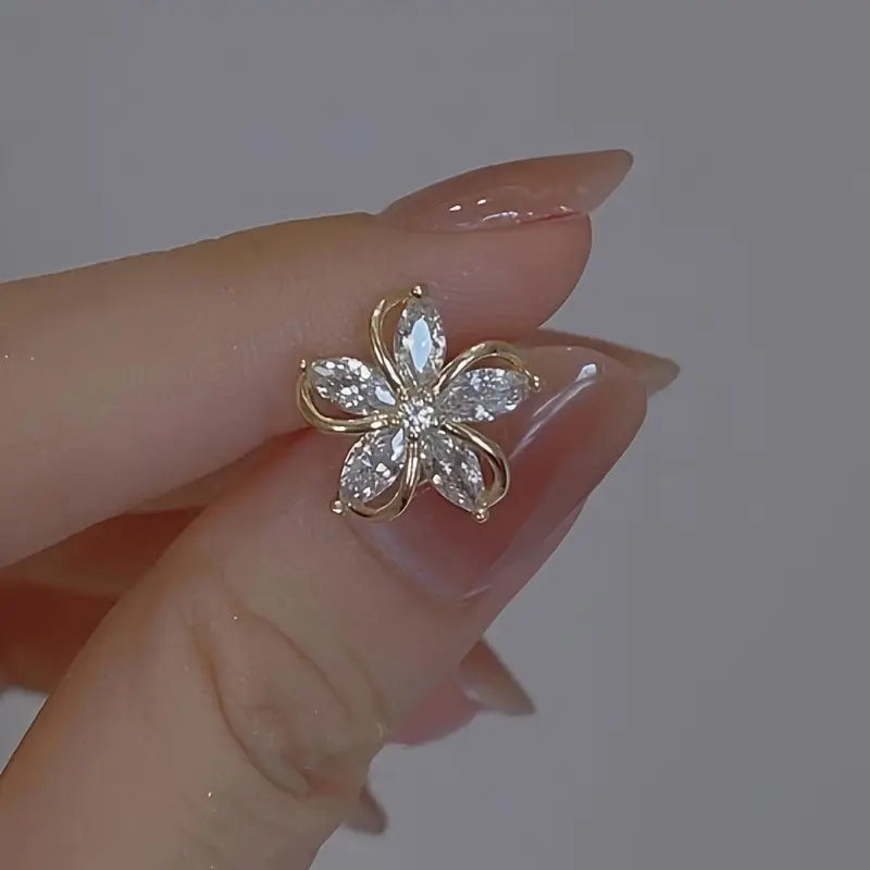 Vintage Earrings with Gold-tone