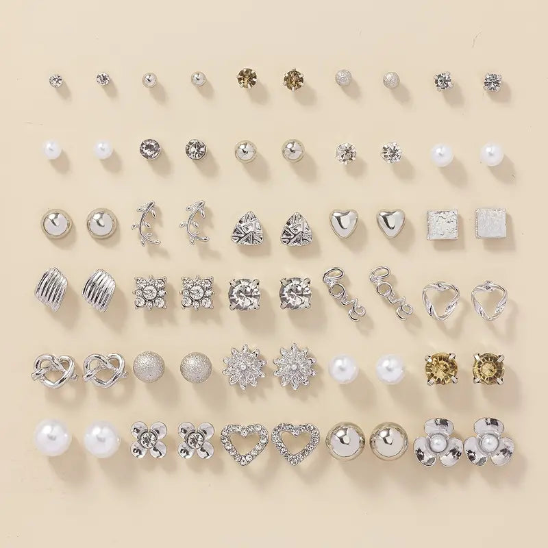Timeless Earrings with Gold-tone