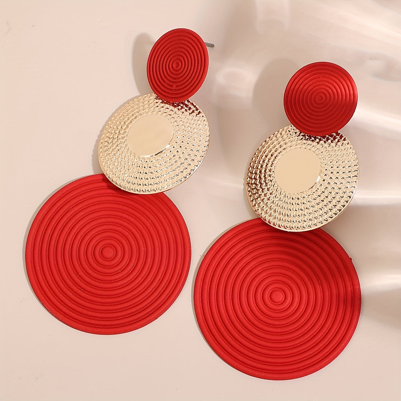 Modern Earrings with Silver-tone